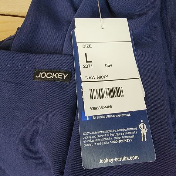 Jockey Scrub Top Unisex SS Navy - Size L NWT - Picture 5 of 5
